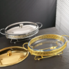 3.0/4.0L Luxury Gold/Silver Egg Shape Buffet Food Warmer Chafing Dish