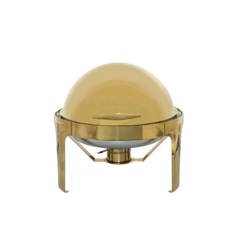 Gold/Siler Round Roll Top Chaffing Dish 9L Withouth Windows