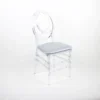 Phoenix Chair -Resin – Clear with cushions