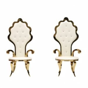 Bride and Groom Wedding Dining Chair with Armrest