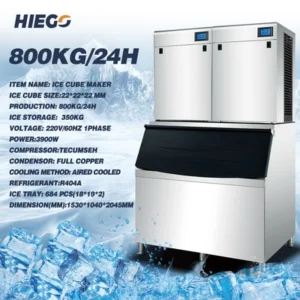 Stainless Steel Ice Cube Manufacturing Machine With 800KG / Day Production