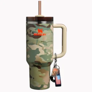 THE POST MALONE X STANLEY QUENCHER H2.0 FLOWSTATE TUMBLER | 40 OZ NWB Camo